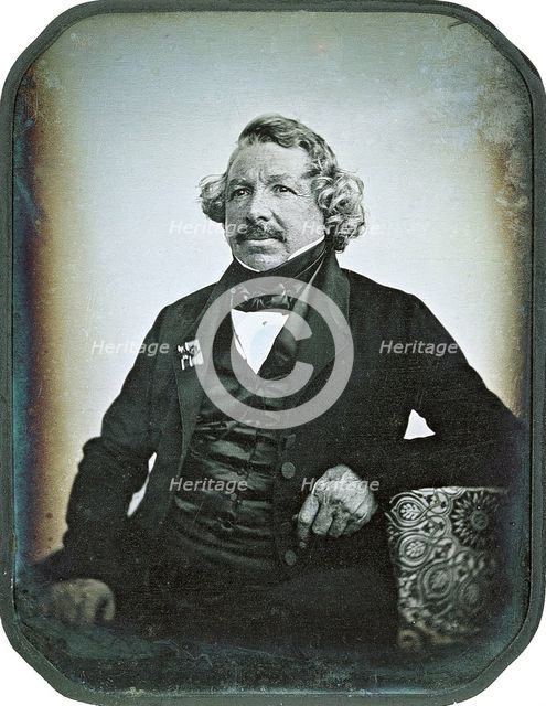 Portrait of Louis Daguerre (1787-1851), 1844. Creator: Sabatier-Blot, Jean-Baptiste (1801-1881).