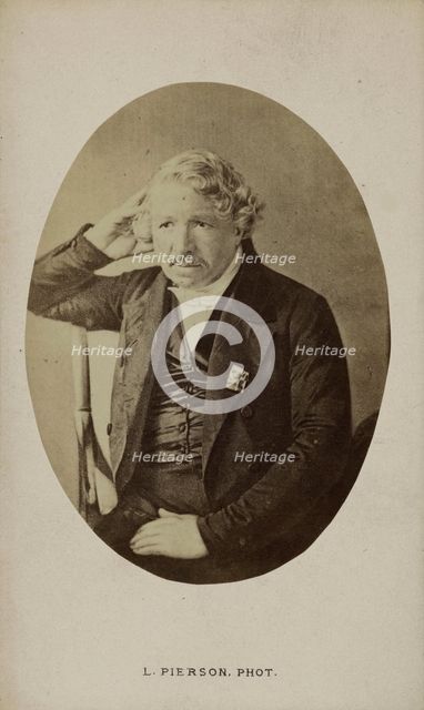 Portrait of Louis Daguerre, before 1850. Creator: Pierson, Albert Léopold (1854-1923).
