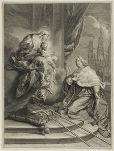 Portrait of Louis de la Vergne de Tressan, Count of Lyon, Archbishop of Rouen, c. 1728. Creator: Pierre Imbert Drevet