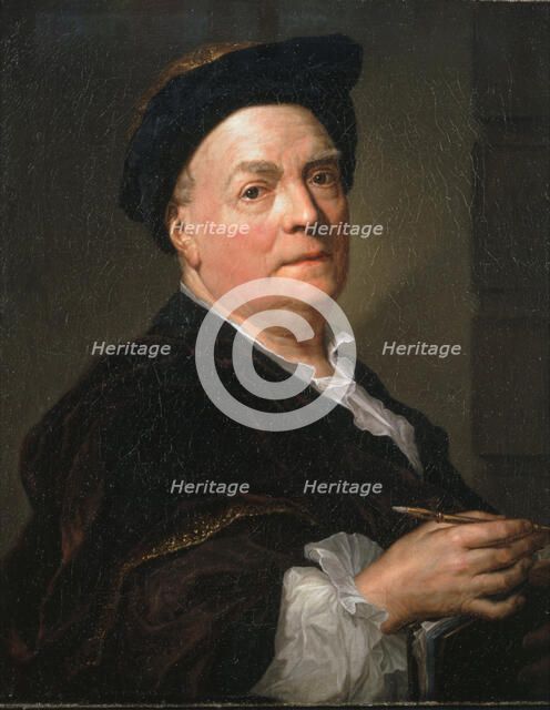 Portrait of Louis de Silvestre (1675-1760), 1745-1746. Creator: Mengs, Anton Raphael (1728-1779).