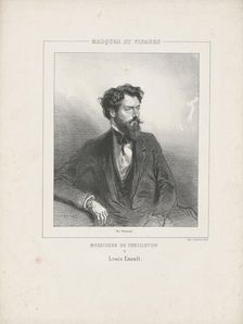 Portrait of Louis Énault (1824-1900), 1853. Creator: Gavarni, Paul (1804-1866)