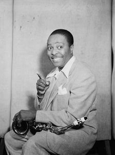 Portrait of Louis Jordan, Paramount Theater(?), New York, N.Y., ca. July 1946. Creator: William Paul Gottlieb