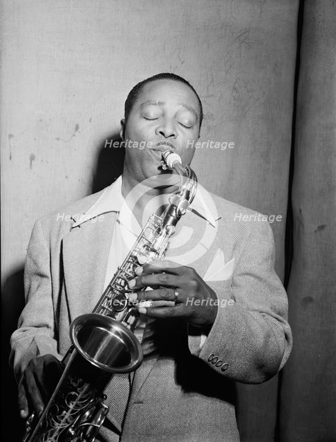 Portrait of Louis Jordan, Paramount Theater(?), New York, N.Y., ca. July 1946. Creator: William Paul Gottlieb.