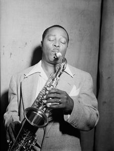 Portrait of Louis Jordan, Paramount Theater(?), New York, N.Y., ca. July 1946. Creator: William Paul Gottlieb