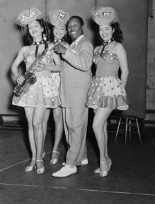 Portrait of Louis Jordan, Paramount Theater(?), New York, N.Y., ca. July 1946. Creator: William Paul Gottlieb