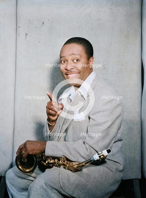 Portrait of Louis Jordan, Paramount Theater(?), New York, N.Y., ca. July 1946. Creator: William Paul Gottlieb.