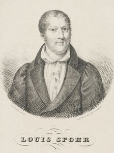 Portrait of Louis Spohr (1784-1859), c. 1830-1840. Creator: Fricke, Friedrich August (1784-1858)