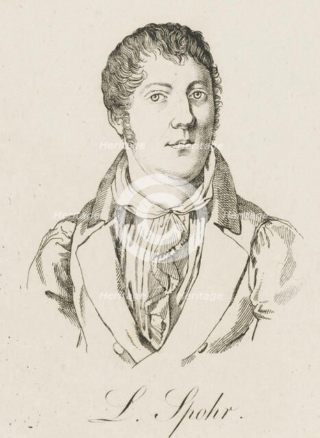 Portrait of Louis Spohr (1784-1859), c. 1830. Creator: Anonymous.