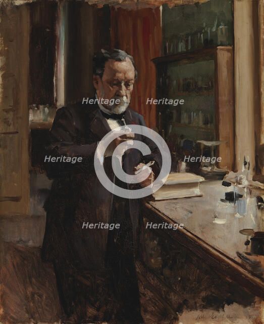 Portrait of Louis Pasteur, study, 1885. Creator: Albert Edelfelt.