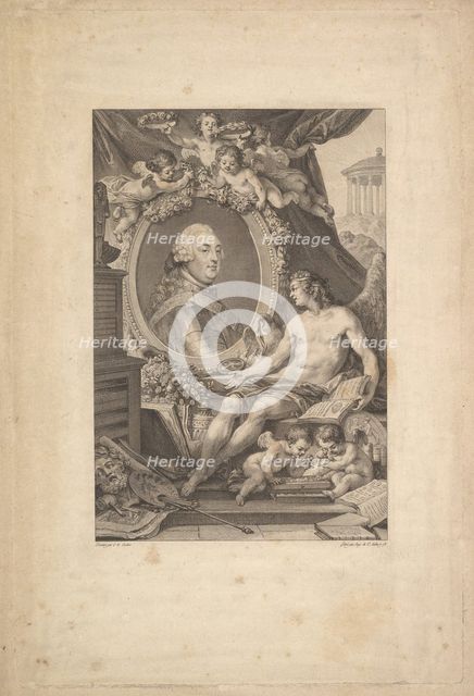 Portrait of Louis-Philippe, duc d'Orléans, 1778. Creator: Augustin de Saint-Aubin.