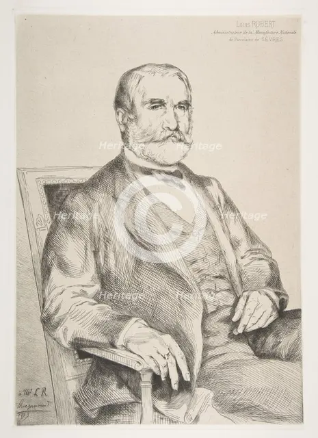 Portrait of Louis Robert, 1873. Creator: Felix Bracquemond.