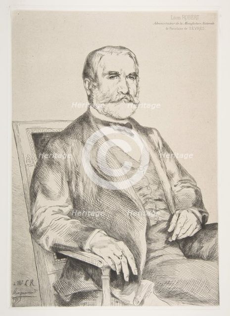Portrait of Louis Robert, 1873. Creator: Felix Bracquemond.