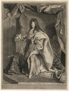 Portrait of Louis XIV, 1712. Creator: Pierre Drevet