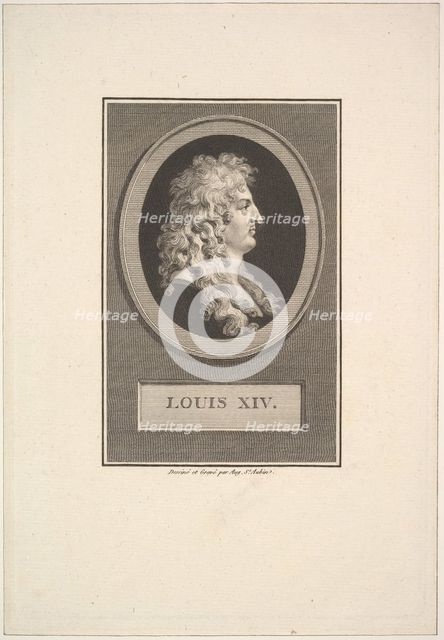 Portrait of Louis XIV, 1779. Creator: Augustin de Saint-Aubin.