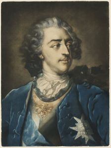 Portrait of Louis XV, 1739. Creator: Jacob Christoph Le Blon