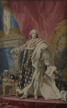 Portrait of Louis XV in his royal costume, ca 1769. Artist: Cozette, Pierre François (1749-1794)