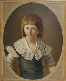 Portrait of Louis XVII (1785-1795), at Temple prison, 1793. Creator: Joseph-Marie Vien the Elder