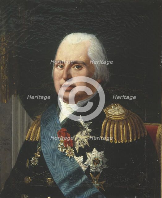 Portrait of Louis XVIII (1755-1824), king of France, 1814. Creator: Robert Lefevre.
