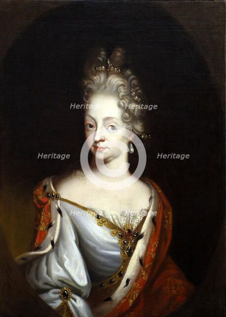 Portrait of Louise of Mecklenburg-Güstrow (1667-1721), Queen of Denmark..., 2nd Half of 18th cen. Creator: Anonymous.