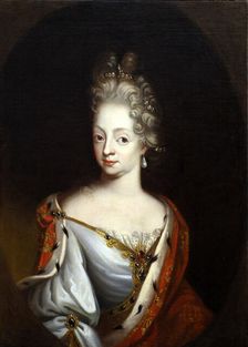 Portrait of Louise of Mecklenburg-Güstrow (1667-1721), Queen of Denmark..., 2nd Half of 18th cen. Creator: Anonymous