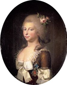 Portrait of Louise Auguste of Denmark (1771-1843) , 1784. Creator: Juel, Jens (1745-1802)