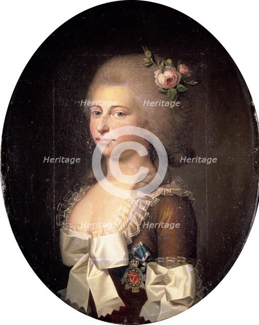 Portrait of Louise Auguste of Denmark (1771-1843) , 1784. Creator: Juel, Jens (1745-1802).