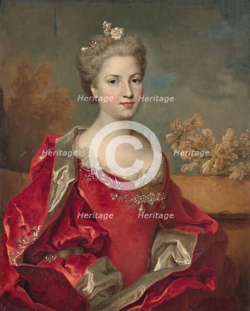 Portrait of Louise de Rohan duchess of Montbazon (1704-1780), 1725-1730. Creator: Largillière, Nicolas, de (1656-1746).