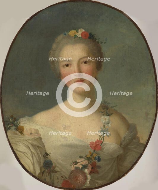 Portrait of Louise Henriette de Bourbon (1726-1759), Duchess of Orléans, 1790-1791. Creator: David, Jacques Louis, (School)  .