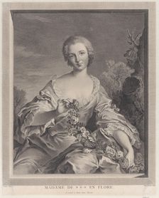 Portrait of Louise Henriette de Bourbon Conti as Flora, 1766-1805. Creator: François Voyez