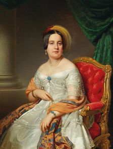 Portrait of Louise von Wertheimstein (1813-1890), née Biedermann, 1845. Creator: Einsle, Anton (1801-1871)