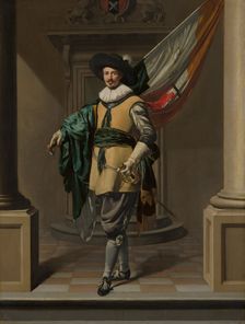 Portrait of Loef Vredericx (1590-1668) as an Ensign, c1630s. Creator: Thomas de Keyser