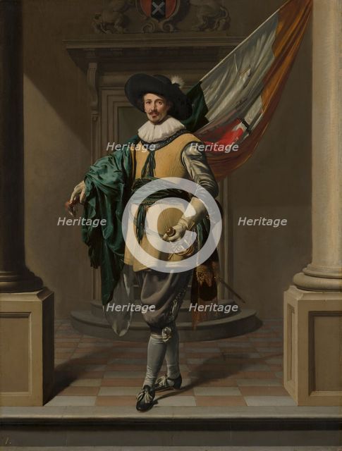 Portrait of Loef Vredericx (1590-1668) as an Ensign, c1630s. Creator: Thomas de Keyser.