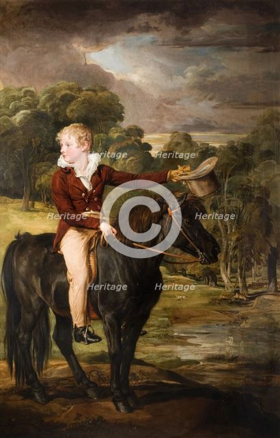 Portrait Of Lord Stanhope (1805-66) Riding A Pony, 1815. Creator: James Ward.