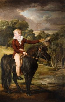 Portrait Of Lord Stanhope (1805-66) Riding A Pony, 1815. Creator: James Ward