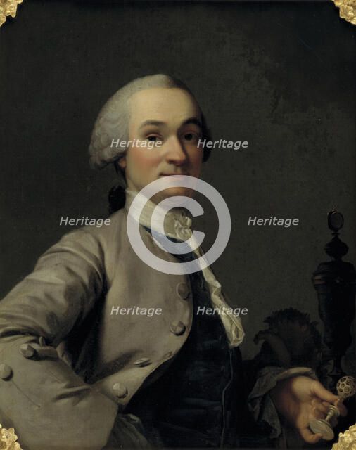 Portrait of Lorenz Spengler, Ivory Turner and Curator of the Royal Danish Kunstkammer, 1756-1757. Creator: Vigilius Erichsen.