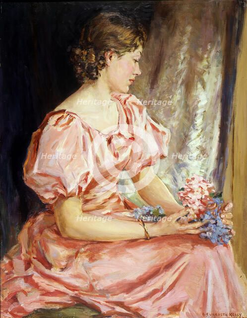 Portrait of Lorna, the girl in pink,1938. Creator: Annie Elizabeth Kelly.