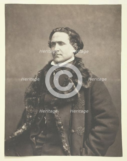 Portrait of La Fontaine, c. 1854-1860. Creator: Nadar.