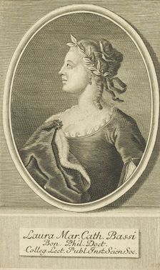 Portrait of Laura Bassi (1711-1778) , 1738. Creator: Anonymous