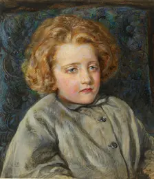 Portrait of Laura Theresa Epps (Lady Alma-Tadema) as a Child, 1860. Artist: John Brett