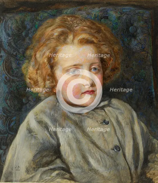 Portrait of Laura Theresa Epps (Lady Alma-Tadema) as a Child, 1860. Artist: John Brett.