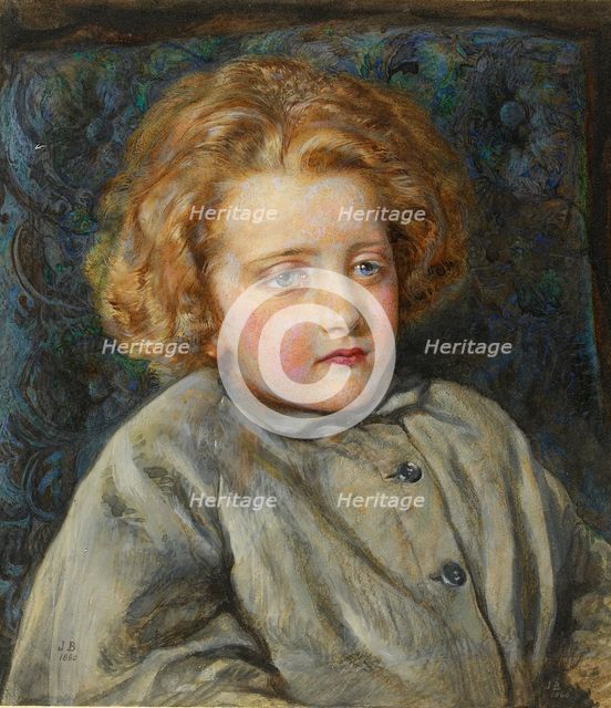 Portrait of Laura Theresa Epps (Lady Alma-Tadema) as a Child, 1860. Artist: John Brett.