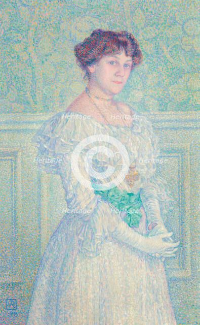 Portrait of Laure Flé , 1898. Creator: Rysselberghe, Théo van (1862-1926).