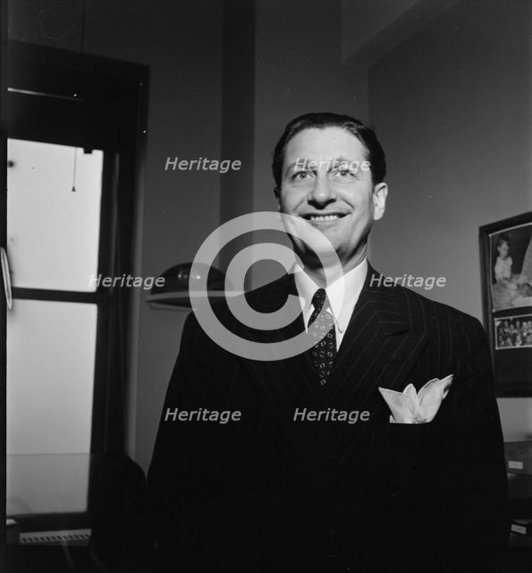 Portrait of Lawrence Welk, Down Beat office, New York, N.Y., 1946. Creator: William Paul Gottlieb.