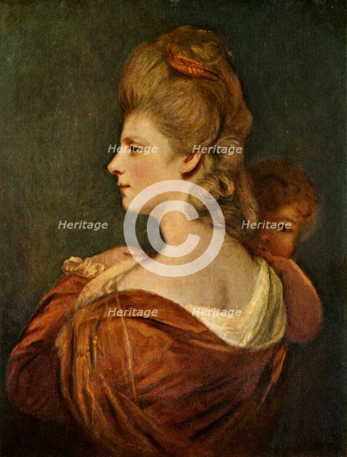'Portrait of Lady and Child', c1780, (c1912). Artist: Unknown.