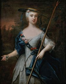Portrait of lady as shepherdess, (c1750s). Creator: Lorens Pasch the Elder