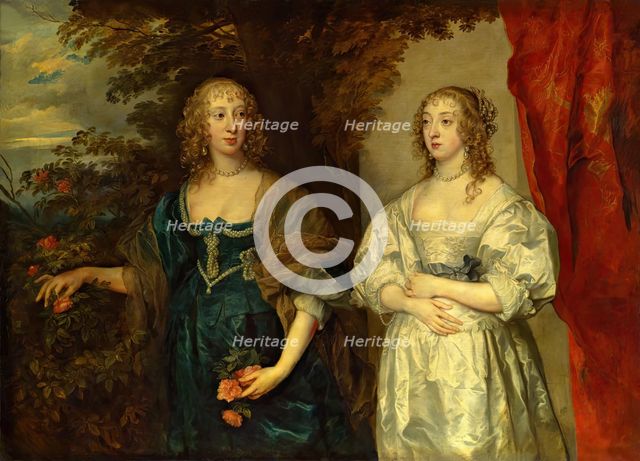Portrait of Lady d'Aubigny and Countess Portland, 1638. Creator: Anthony van Dyck.