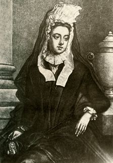 Portrait of Lady Fenwick, showing widow's mourning 1695, (1937). Creator: Unknown