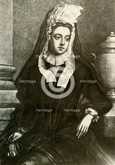 'Portrait of Lady Fenwick, showing widow's mourning', 1695, (1937). Creator: Unknown.