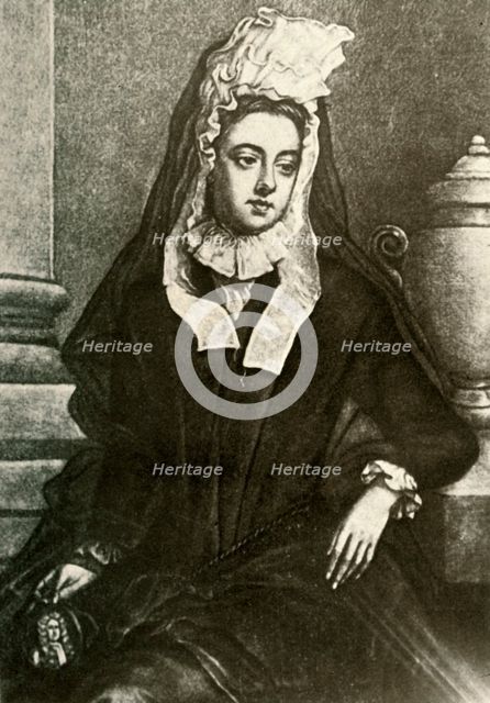 'Portrait of Lady Fenwick, showing widow's mourning', 1695, (1937). Creator: Unknown.