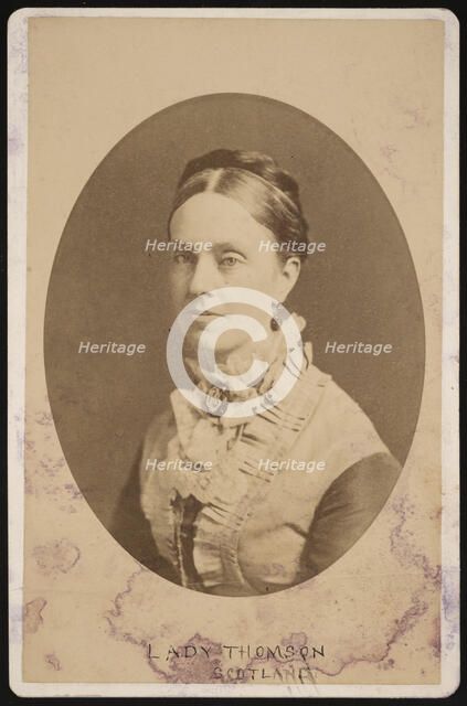 Portrait of Lady Frances Anna Blandy Thomson, Baroness Kelvin (1837-1916), 1876. Creator: Centennial Photographic Company.